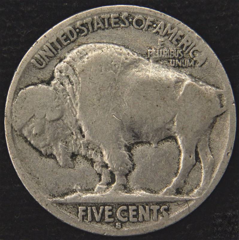lot 11 image: 1917-S BUFFALO NICKEL VG BETTER DATE COIN