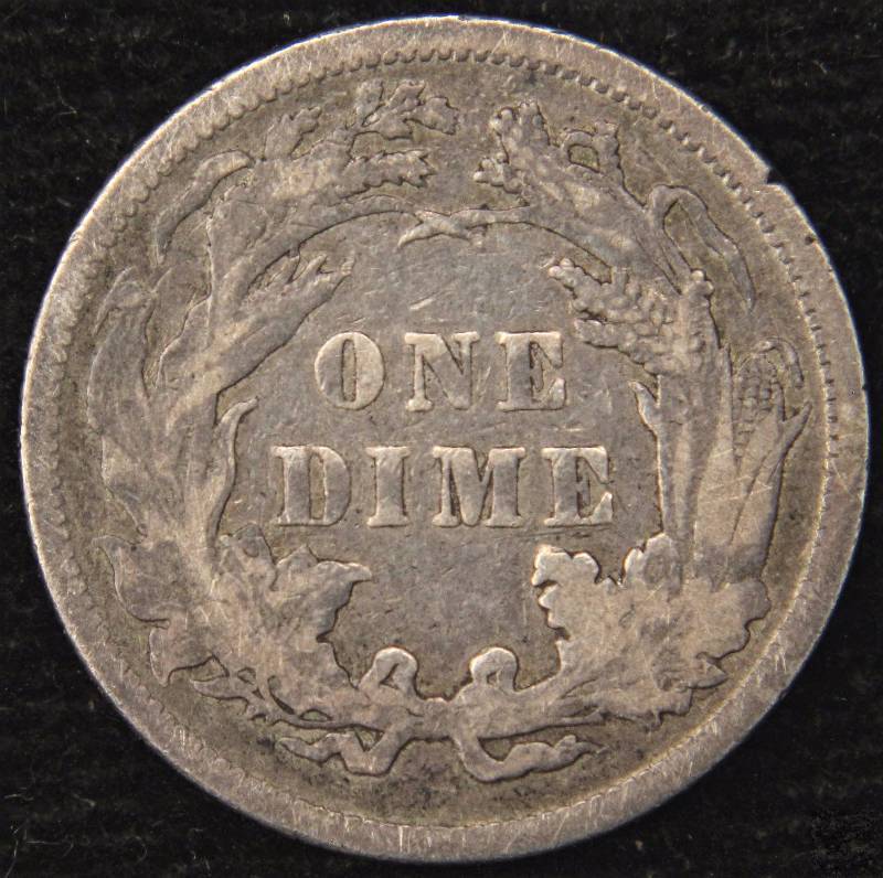 lot 13 image: 1876 SEATED LIBERTY SILVER DIME VF