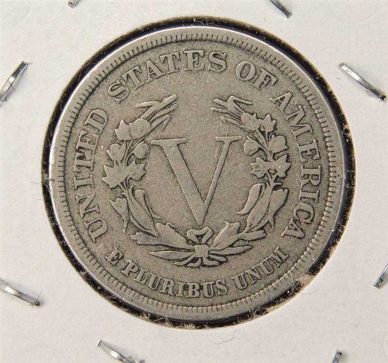 lot 33 image: 1883 NO CENTS LIBERTY OR V NICKEL VF