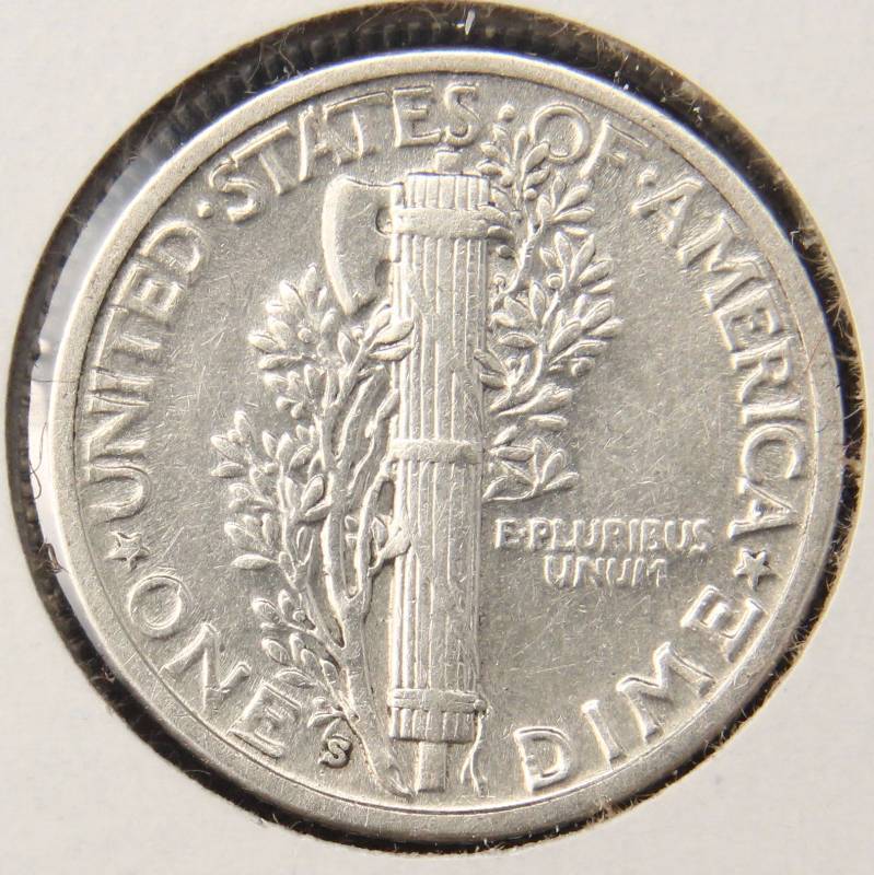 lot 36 image: 1930-S MERCURY SILVER DIME XF45