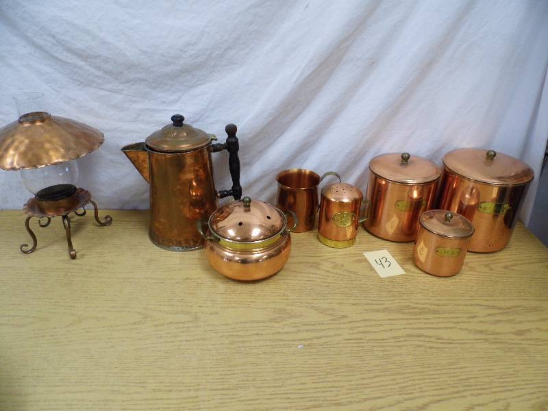 lot 43 image: Copper Cannisters