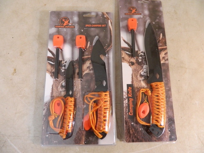 lot 36 image: 2 New Camping Knive Sets