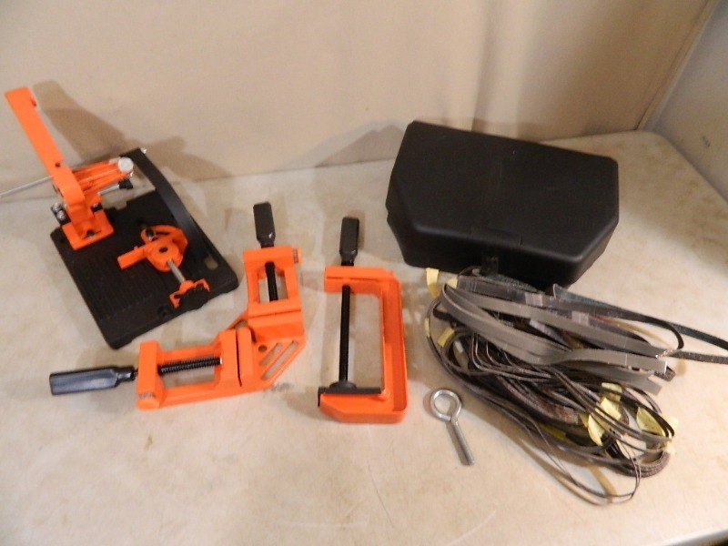 lot 59 image: New Clamps, Sandpaper, Rodent Trap, Etc