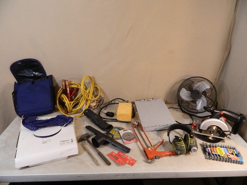 lot 66 image: Jumper Cables, Tools, Hardware, Etc