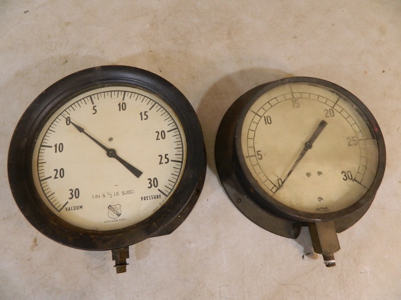 lot 67 image: Two Large Vintage Gauges