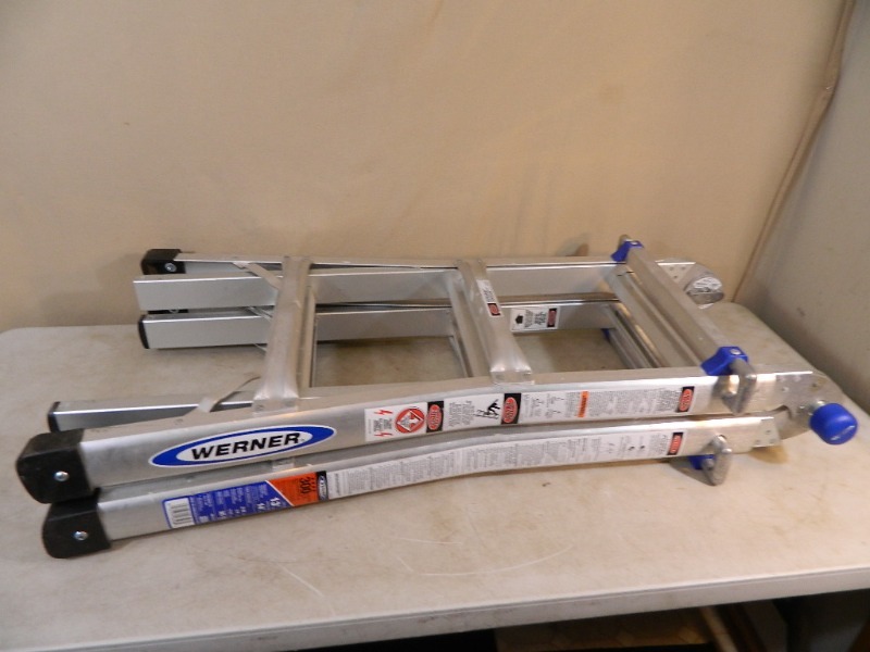 lot 73 image: Werner Aluminum Telescoping Ladder