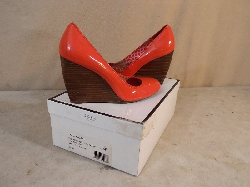 lot 142 image: Coach Heels with Box