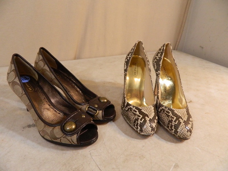 lot 146 image: 2 Pairs of Coach Heels