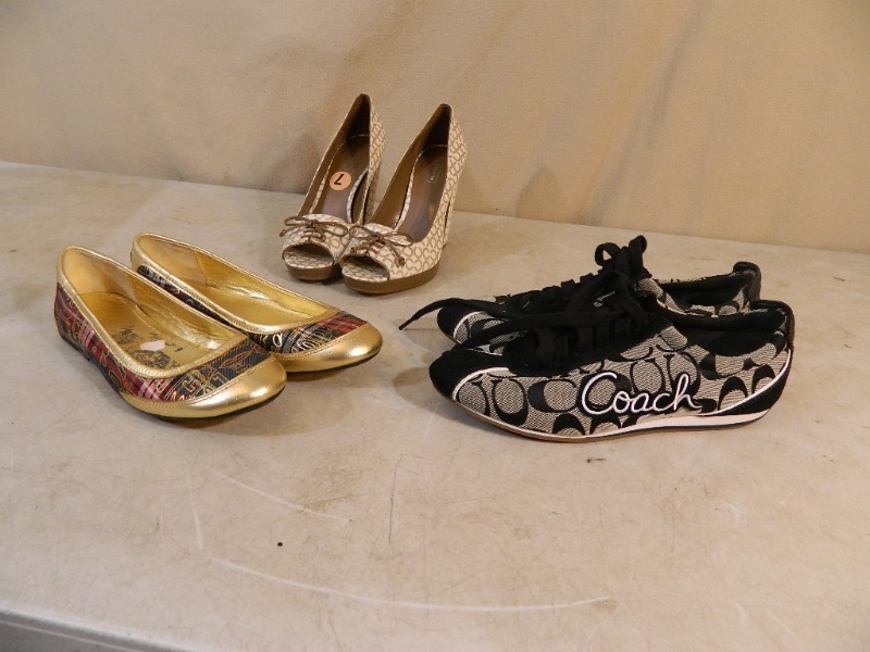 lot 181 image: 3 Pairs of Coach Shoes
