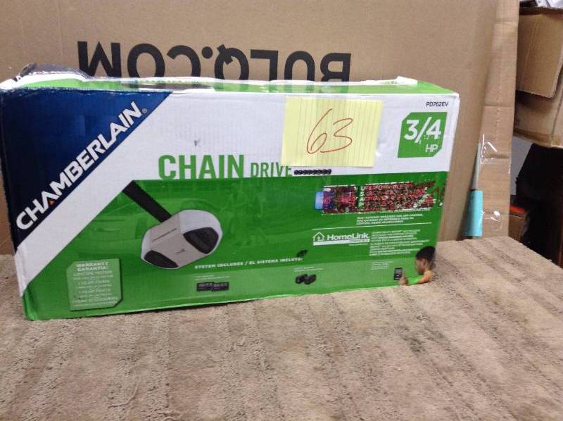 lot 63 image: Chamberlain 34 HP MyQ Chain Drive Garage Door Opener New