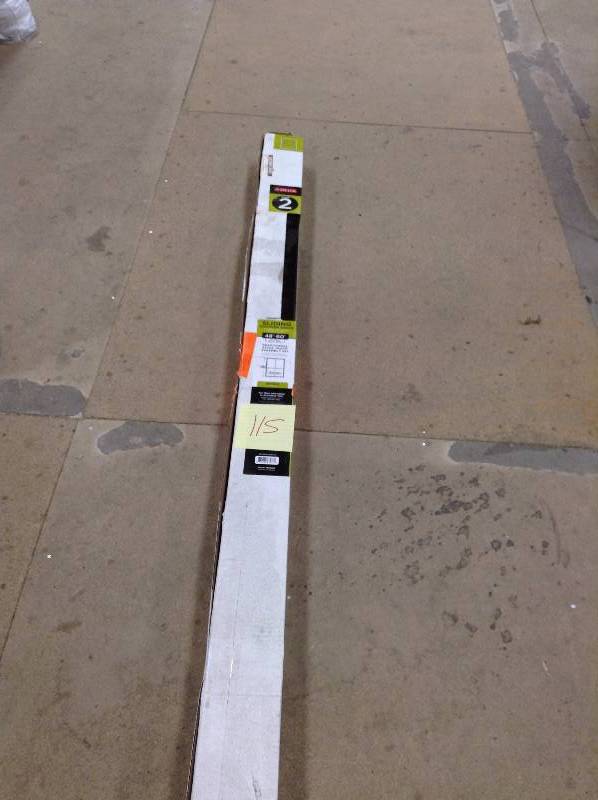 lot 115 image: Delta 48 in. to 60 in. Sliding Shower Door Track Assembly Kit in Bronze-SDLSD60-BRZ-R open box never used