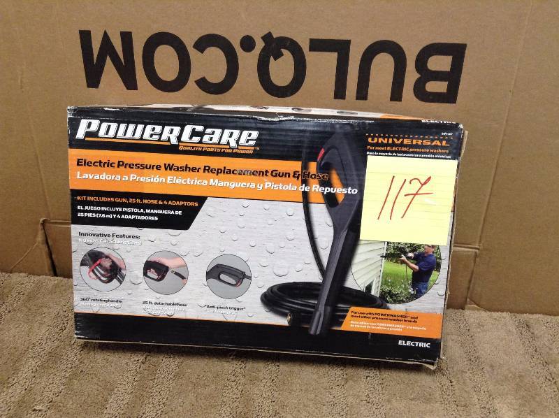 lot 117 image: Power Care GunHose Pressure Washer Accessory Kit 80074 open box