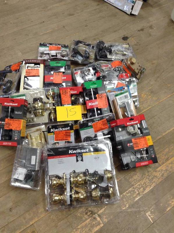 lot 15 image: Lot of assorter  doors locks unispected unit