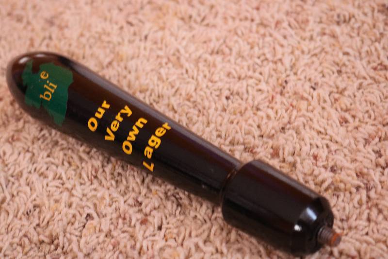 Our very own lager beer tap some le...