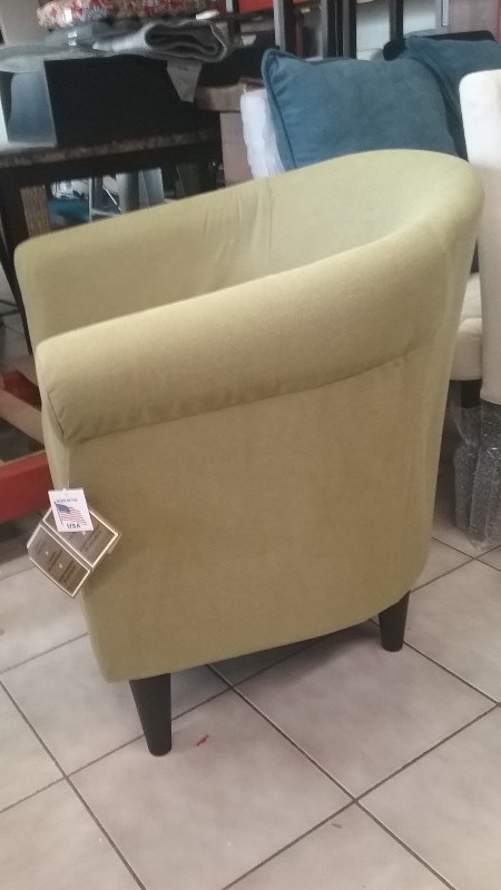 Olive Green Barrel Chair
