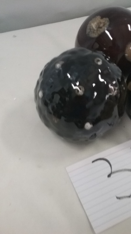 3x Decorative Glass Accent Balls