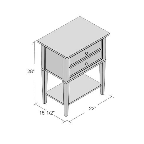 Banbury 2 Drawer End Table,