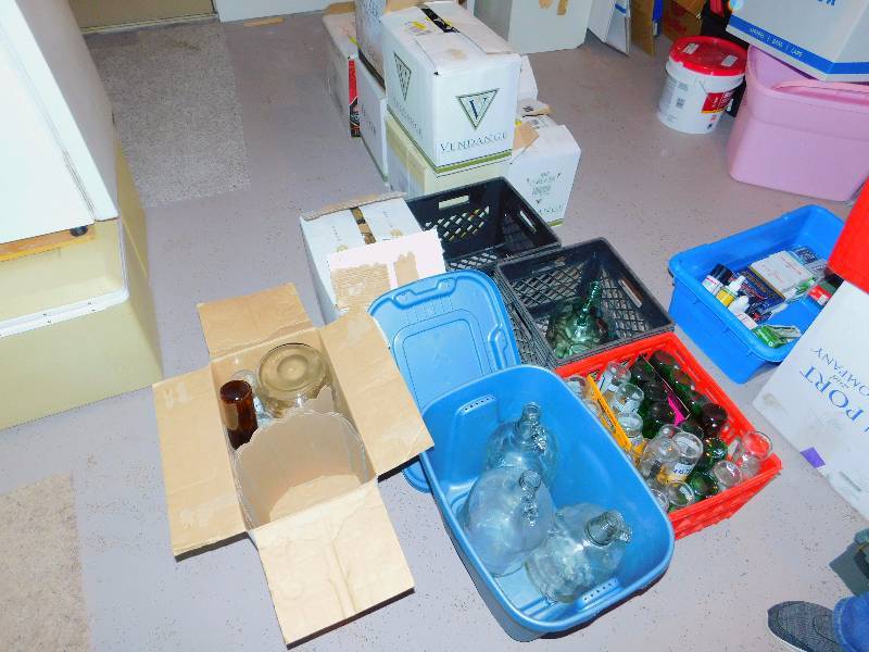 Large lot of Glass Bottles