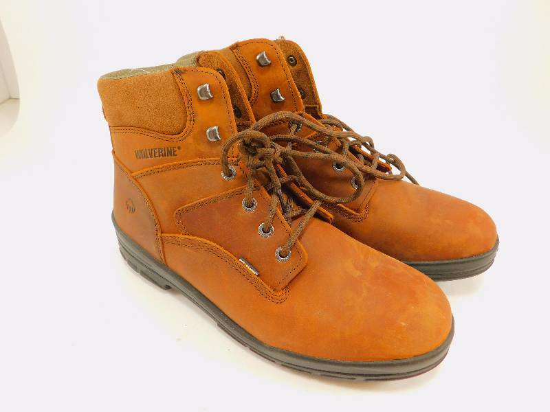 lot 9 image: Wolverine Mens 6 DuraShocks Slip Resistant Work Boots, Size 13