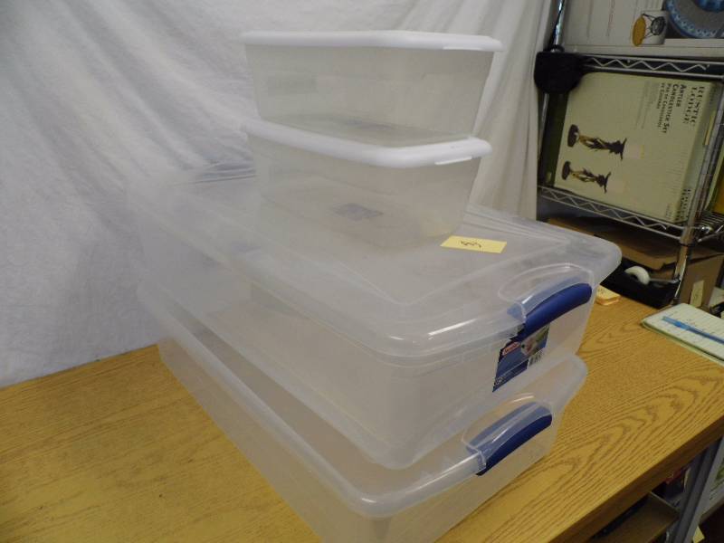2 - 34Qt Totes & 2 - Shoebox Totes