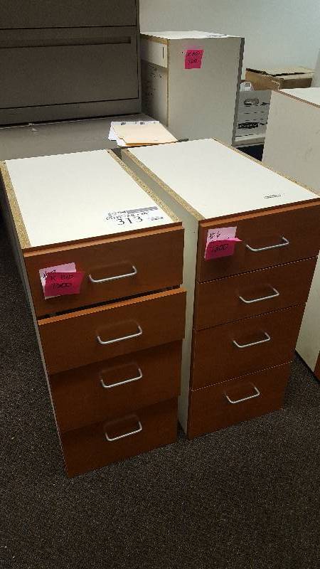 Lot of (2) Commercial 4-Drawer Under-Counter Cabinets