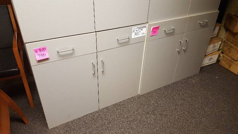 Lot of (2) Commercial 2-Door 2-Drawer 2-Shelf Under-Counter Cabinet