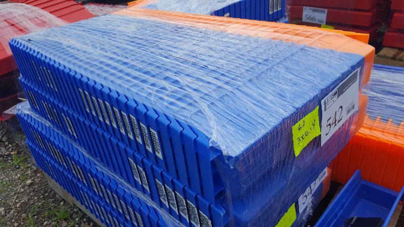 lot 543 image: Lot of (62) Plastic Storage Bins