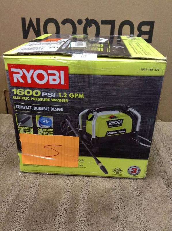Ryobi 1,600-PSI 1.2-GPM Electric Pressure Washer. Open box never used