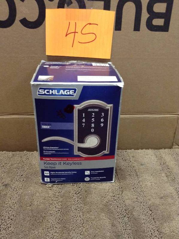 Schlage Touch Camelot Satin Nickel Electronic Entry Door Lever