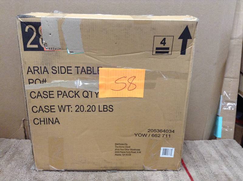 Hampton Bay Aria Patio Side Table open box never used