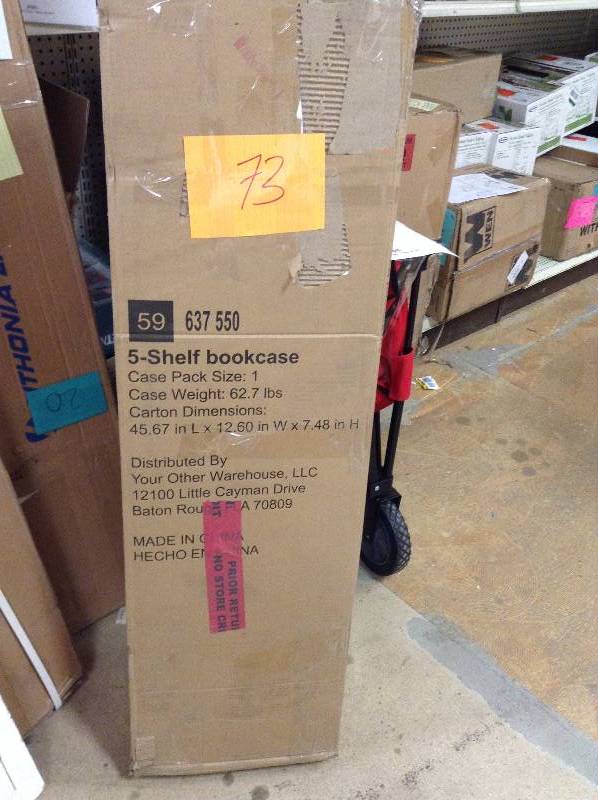 Hampton Bay 5-Shelf Standard Bookcase in White open box never used