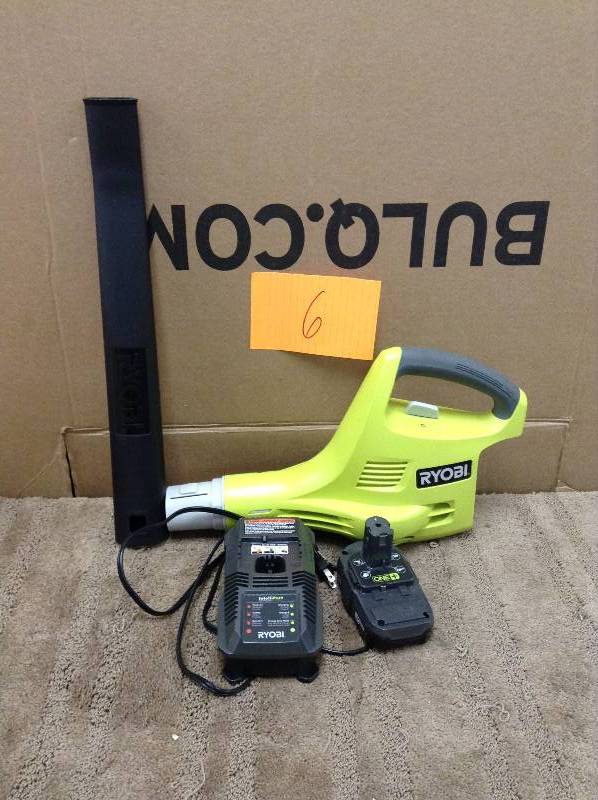 Ryobi Leaf Blowers ONE 120 mph 18-Volt Lithium-ion Cordless Hard Surface Blower in like New working conditions