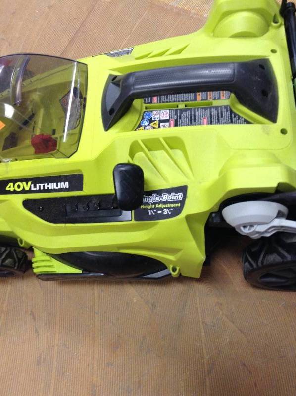 Ryobi  16 in. 40-Volt Lithium-Ion Cordless Battery Push Lawn Mower - Battery and Charger Not Included in working conditions