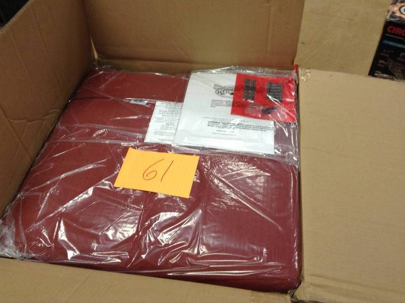 Hampton Bay Oak Cliff pair Ottomans  Cushions open box never used