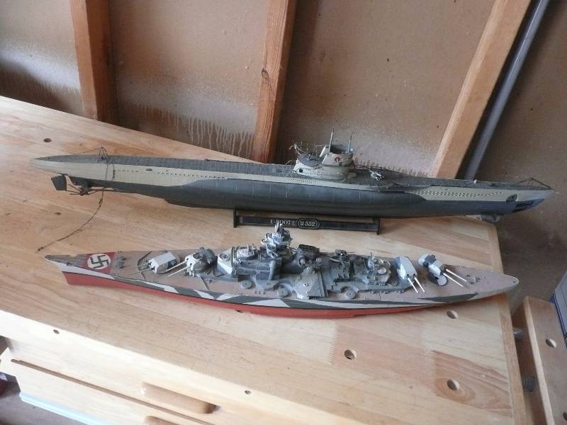 lot 51 image: Vintage Model Hand Made U Boats - Very Cool - See Pictures