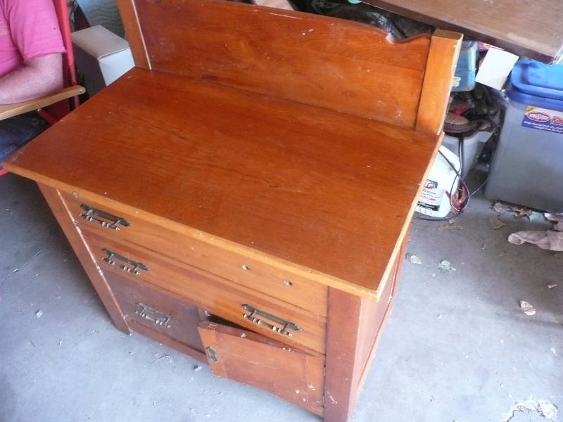 lot 76 image: ANTIQUE DRESSER - HAS ALL HANDLES, UNIQUE PIECE - SEE PICTURES