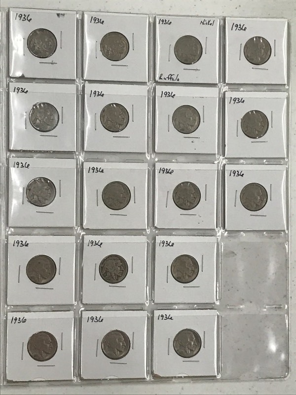 1936 P - Buffalo Head Nickels - Qty...