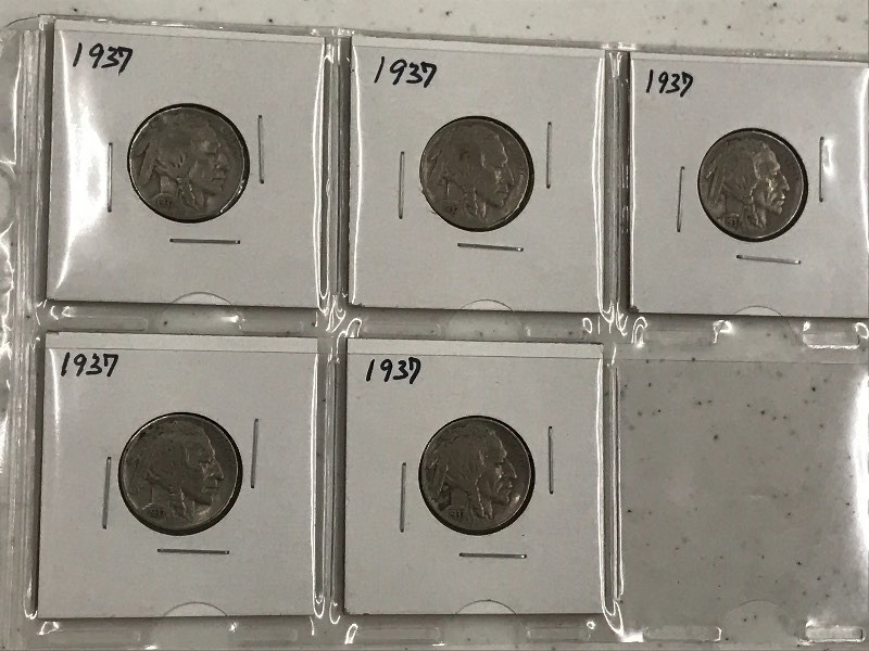 1937 P - Buffalo Head Nickel - Qty....