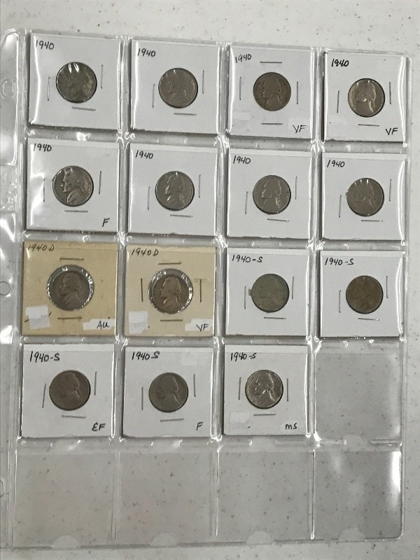 1940 P, D & S - Jefferson Nickels -...