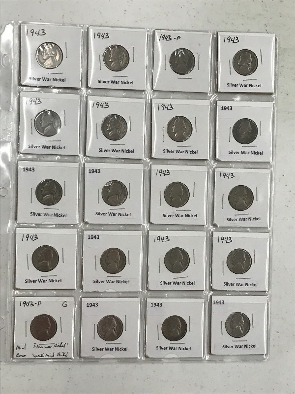 1943 P - Jefferson WW II Silver Nic...