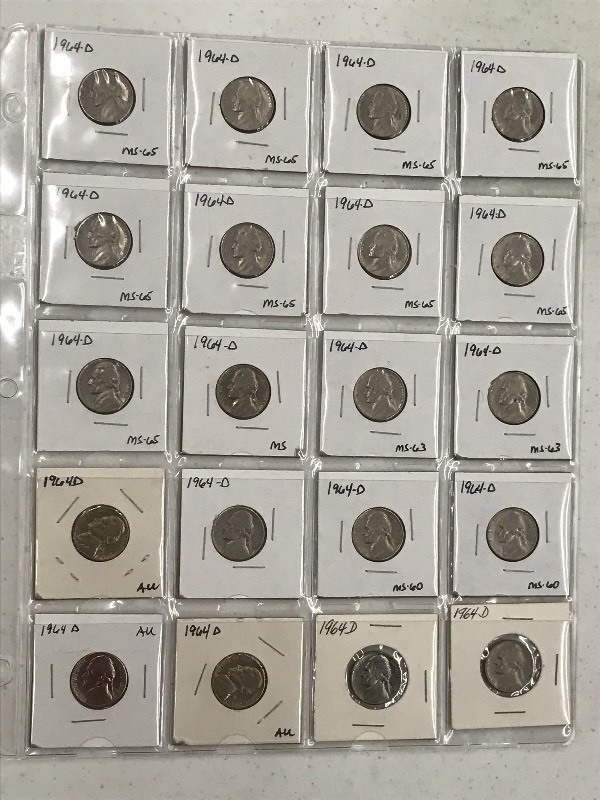 1964 D - Jefferson Nickel - Qty. 20...