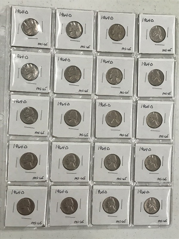 1964 D - Jefferson Nickel - Qty. 20...