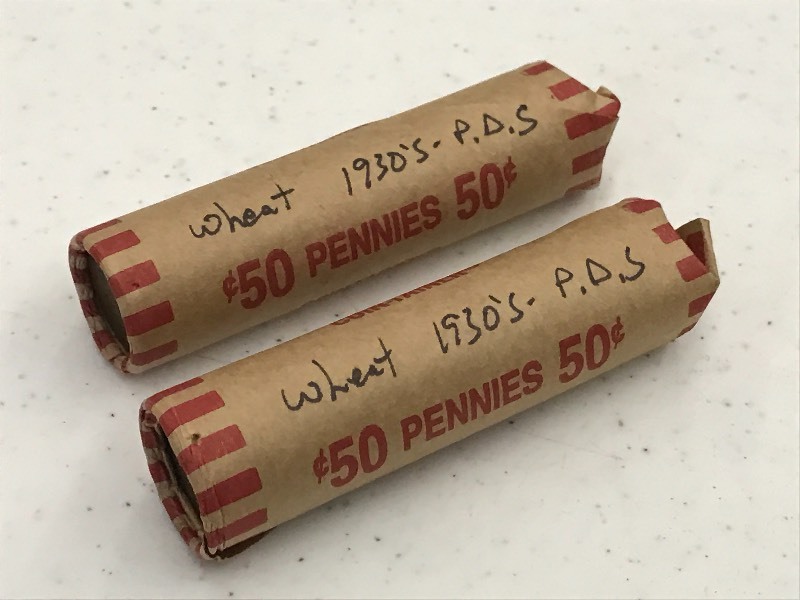 Wheat Cents - 2 Full Rolls - 1930s...