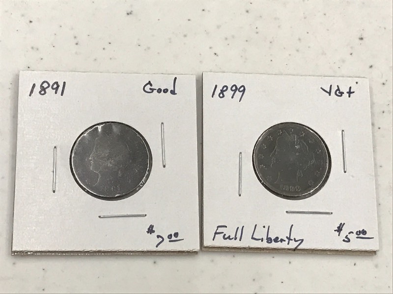 1891 & 1899 (Full Liberty) - Qty. 2...