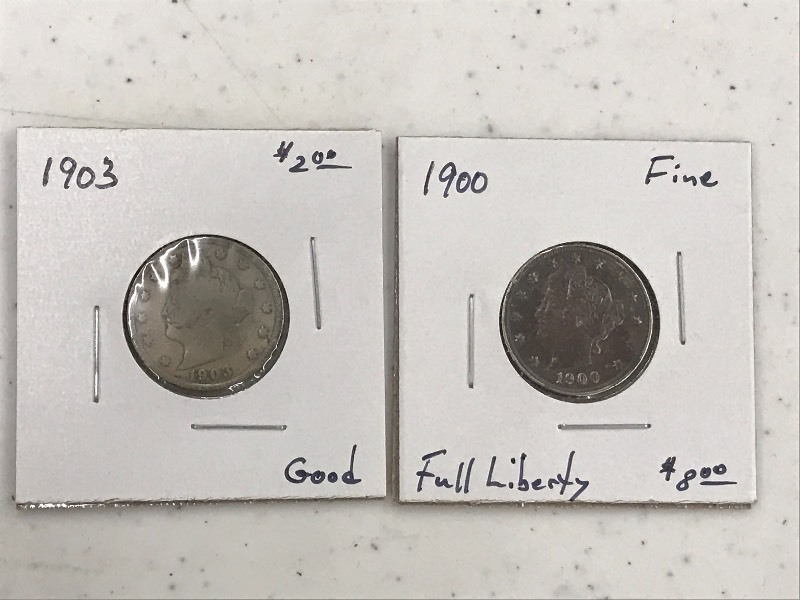 1900 (Full Liberty) & 1903 - Qty. 2...