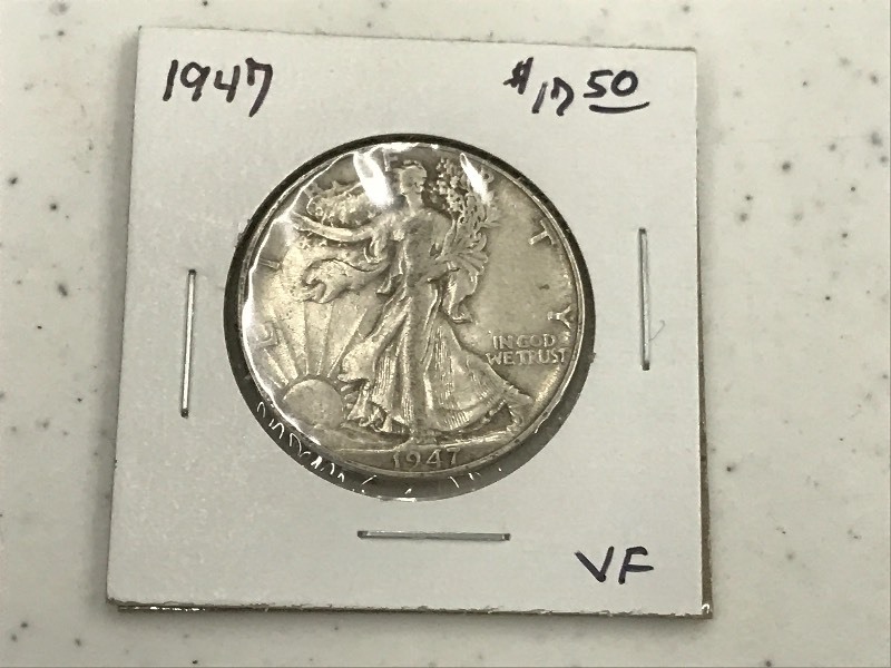 1947 P - Walking Liberty Silver Hal...