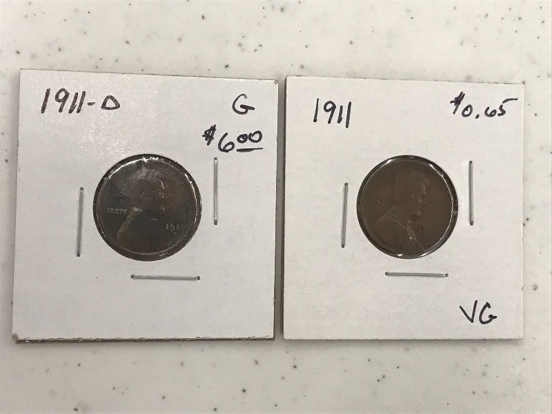 1911 P & 1911 D -  Lincoln Wheat Ce...