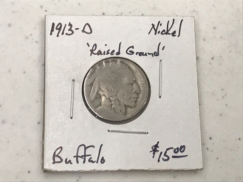 1913 D Var. 1 Raied Ground - Buffal...