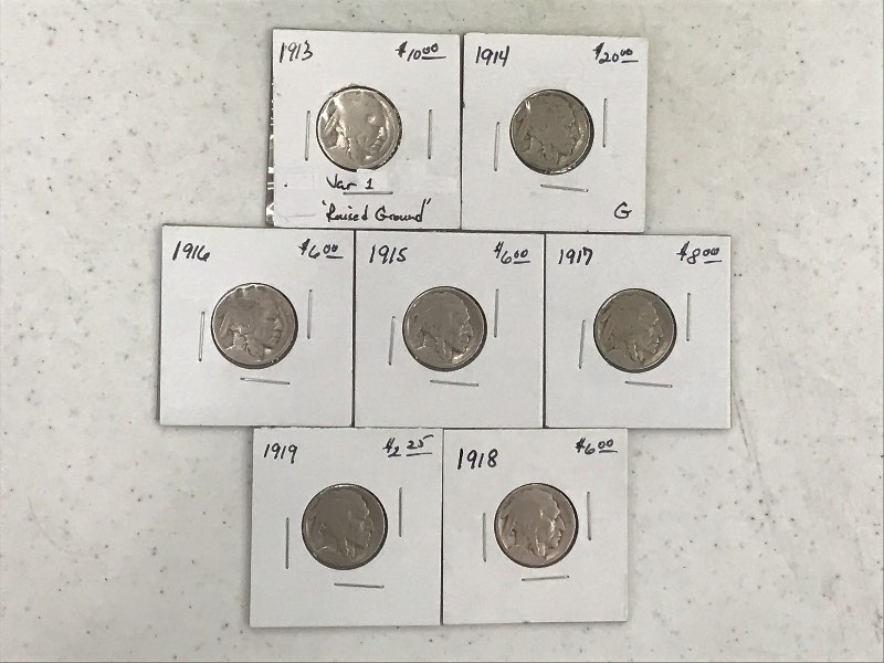 1913 P Var. 1, 1914 P, 1915 P, 1916...