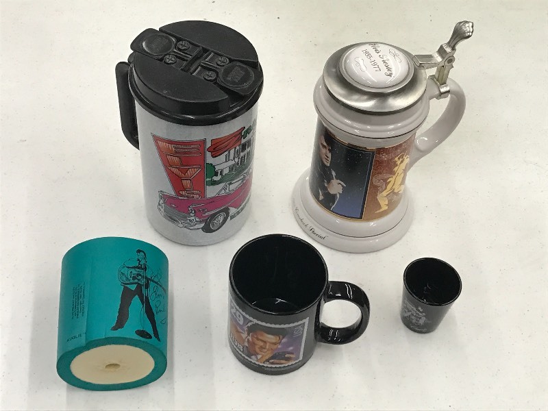 Lot Of Elvis Presley Beer Stein, M...